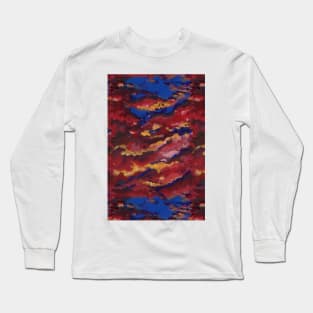 Red Clouds Sky Long Sleeve T-Shirt